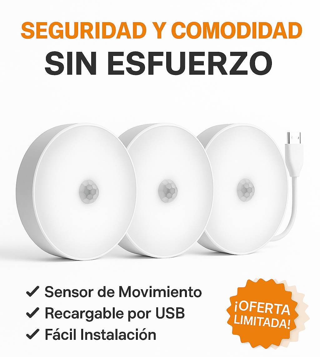 Kit x3 Lámparas con sensor