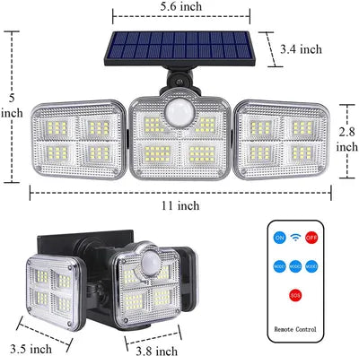 Lampara Solar con Sensor de Movimiento Para Exteriores